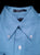 New- Forsyth of Canada Teal Blue Herringbone BD Cotton Dress Shirt- size L