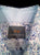 New- Thomas Dean Blue/White Floral Cotton Fashion Shirt- size M