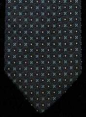 Joseph Abboud Blue/White Geometric Silk Tie
