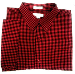 New- Cutter & Buck- Red/Navy Check BD Fashion Shirt- size XL