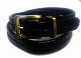 New- Black Braided Leather Belt- Size 34