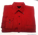 Scott Barber- Red/Olive Green Check BD Fashion Shirt- size L
