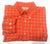 Windsor Lake Orange Check Cotton BD Casual Shirt- size L