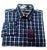 New- Marco Brunelli of Italy- Blue/Black/White Check Fashion Shirt- size M