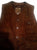 Winlit 1969- Brown 100% Leather 'Western Style' Fashion Vest- size: XL