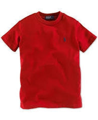 New- Children's Polo-Ralph Lauren Red Cotton Tee Shirt- size M (12-14)