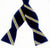 Vintage Countess Mara- Blue Stripe Silk Bow Tie