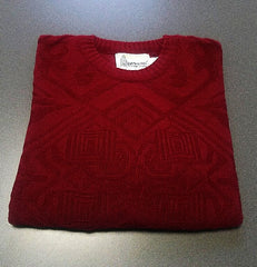 New- London Fog-Red Cable Knit Sweater- size L