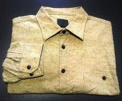 Scott Barber-Tan Textured, Cotton/Silk, Fall Fashion Shirt- size XL