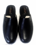 New- LB Evans Genuine Black Leather Slippers- Size 10M