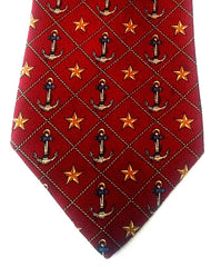 Vintage Tommy Hilfiger- Red 'Nautical' Silk Tie