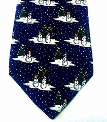 Holiday 'Snowman' Novelty Silk Tie