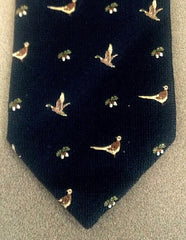 New- Beretta of Italy-'Wild Birds' Woven Silk & Wool Novelty Tie