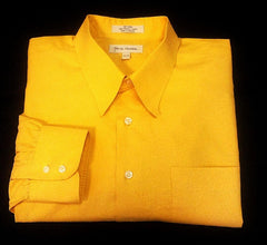 John Nordstrom- Yellow Pique 100% Cotton BU Dress Shirt- size 17.5x34