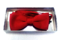 Vintage Red Satin Formal Bow Tie