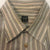 Ike Behar- Brown Stripe/Paisley 100% Cotton BU Dress Shirt- size L