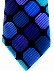 Robert Talbott 'Best of Class'- Black/Blue/Purple Geometric Woven Silk Tie