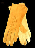 New- Women's Khaki Tan 100% Soft Leather Driving Gloves- size 6.5