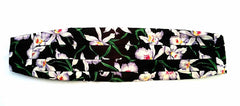 Vintage Black Floral Cumberbund- (one size)