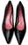 New- Women's 'Pumps by Gadea'- Black Ostrich Print 100% Leather Shoes- size (38) 7.5