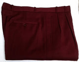 Vintage Greg Peters- Burgundy 100% Wool Dress Trousers- size 38x32