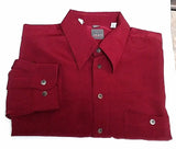 New- Haupt of Germany- Red Microfiber BU Fashion Shirt- size XXL (17.5")