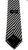 XMI- Black/Silver Diagonal Stripe 100% Woven Silk Tie