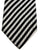 XMI- Black/Silver Diagonal Stripe 100% Woven Silk Tie