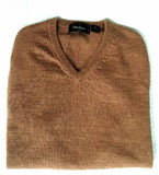Neiman Marcus-Brown Wool/Silk/Cashmere V-Neck Sweater Vest- size M