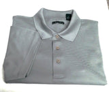 New- Cubavera-Gray Ribbed Microfiber Polo Shirt- size XL