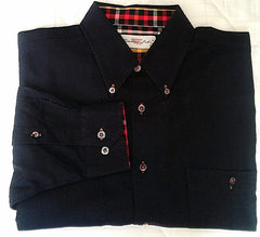 New- Windsor Lake Blue Twill Cotton Fashion Shirt- Size L