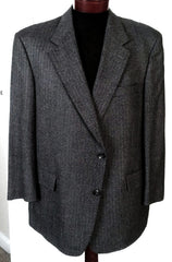 Hart Schaffner Marx-Gray Herringbone, 100% Wool Sportcoat- size 44S
