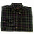 F.A.MacCluer-Green/Navy Plaid,100% Harvest Twill Cotton Fashion Shirt- size M