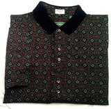 Michael Thomas-Burgundy Mocaic Print,100% Egyptian Nile Cotton, 5B Polo Shirt- size XL