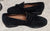 Steeple Gate of 'Italy'- Black,100% Sueded Leather, Slip On Loafers-size-8D
