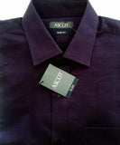 New- Ascot Purple Check Slim Fit Fashion Shirt- Size M (39cm)