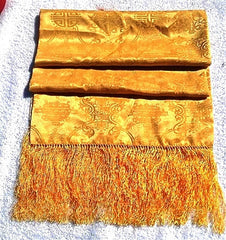 Gold Satin/Silk Formal Scarf