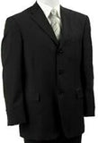 Jack Victor- Black  Pencil Stripe 130's Wool  Suit- Size 44R