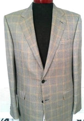 Hickey Freeman- Silk/ Wool Sport Houndstooth Sport Coat- Size 42L