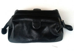 Jos.A.Bank- Black Leather Personal Grooming Case