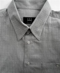 Ike Behar- Gray Check BU Fashion Shirt- Size L