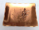 Vintage Wendall August- Solid Bronze Hand-Made Novelty Tray- (4"x5")