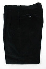 Jack Victor- Black Microfiber Pleated Pencil Corduroy Trousers- size 36x31